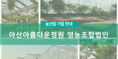아산아름다운정원 영농조합법인|화훼 6차산업